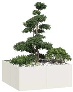 vidaXL Jardinieră alb 100x100x40 cm oțel