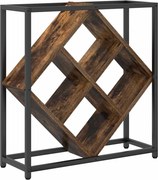 vidaXL Raft pentru vin Stejar fumuriu 51 x 18 x 52,5 cm Lemn compozit
