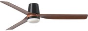 Ventilator LED dimabil FARO 33831WT-1TW PUNT TUB M 18W/230V maro/negru d. 132 cm WT + telecomandă