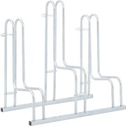 vidaXL Suport de sine stătător pentru 3 biciclete, oțel galvanizat