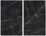 Set 2 placi protectoare pentru aragaz Marble, Sticla, 52x30 cm, ALLSTAR