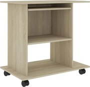 vidaXL Birou computer, stejar sonoma, 80x50x75 cm, lemn prelucrat