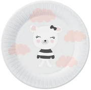 Animale Lovely Friends Farfurie de hârtie cu ursuleț 6 buc 18 cm