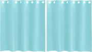 vidaXL Perdele Voile cu Oeje 2 buc Turcoaz