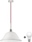 Pendul LED pe cablu 1xE27/60W/230V alb/roșu