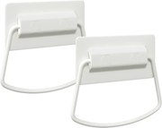 vidaXL Mânere pentru dulap 2 pcs Alb 85 x 45 mm Metal