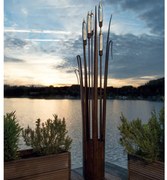 Corp iluminat exterior design papura din fier forjat, AL 6848