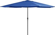 vidaXL Umbrelă de soare de grădină, stâlp metalic, azuriu, 390 cm