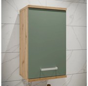 Dulap suspendat pentru baie VENOM, verde/stejar artisan
