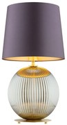 Veioza eleganta realizata manual Hampton, gri cenusiu/ pruna-violet