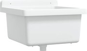 vidaXL Chiuvetă lavoar pentru montare pe perete alb 40x40x24 cm rășină
