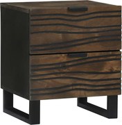 vidaXL Dulap de noapte castan 40 x 33 x 46 cm Lemn masiv de acacia