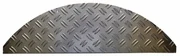 Placă tip covoraș scări Steel silver, 17,5 x 60 cm