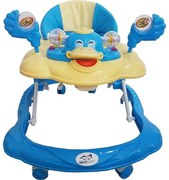 Premergator Reglabil in 3 Trepte NOVOKIDS™ Happy Duck , Ratusca, Pliabil, 8 Roti, Cu Melodii, Albastru