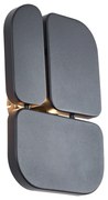 Lampă de perete de design neagră cu 3 lumini - Planes