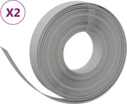 vidaXL Borduri de grădină 2 buc gri 10 m 10 cm, polietilenă