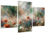 Tablou – Abstracție de câmp cu maci (90x60 cm)