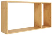 Raft de perete pentru bărbați, bambus, natural 70x15x35,5 cm
