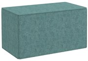 HOMCOM Taburet pentru Picioare 2 în 1 cu Husă Detașabilă, Taburet Puf din Material cu Aspect de In, 75x41x41 cm, Verde | Aosom Romania