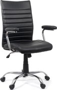 Scaun de birou din piele ecologica OFF 338 negru