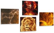Set tablouri animale abstracte