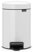 Cos cu pedala Brabantia NewIcon, 3 L, Inchidere usoara, Baza antiderapanta, Alb