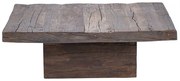 Masuta de cafea, natur, din lemn de stejar, aspect rustic, Country