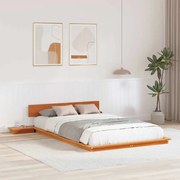vidaXL Cadru de pat Maro 135 x 190 cm lemn