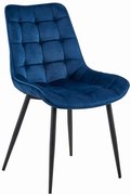 Scaun Bucatarie/Dining Joy Albastru Catifea