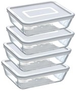 Pyrex Set de 4 recipiente din sticlă, 1,5 l