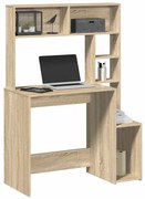 vidaXL Birou cu rafturi, stejar sonoma, 100x45x140 cm, lemn compozit