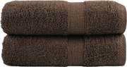 vidaXL Prosoape de baie premium, SOLUND, 2 buc., maro, 30 x 30 cm, 600 g/m²