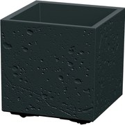 Ghiveci de flori SIERRA SQUARE BETON EFFECT 28,8cm , negru, S
