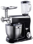 Robot de bucatarie 3in1 Royalty Line PKM2100BG, 2100W Max, 7.5 L, Blender, Mixer planetar, Masina de tocat, 6 trepte+Pulse, Negru