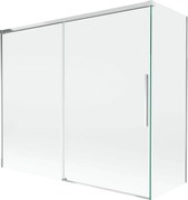 Mexen Rox paravan de baie cu 2 aripi culisante 180 + 80 x 150 cm, transparent, crom - 8C9-180-080-01-00