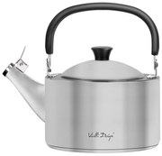 Ceainic din oțel inoxidabil mat cu capac de presiune Vialli Design Diamante, 1,5 l