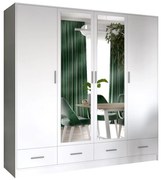 Dulap cu oglindă SANNA 200x215 cm, alb