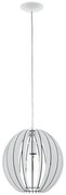 Lustră pe cablu Eglo 63247 COSSANO PRO 1xE27/60W/230V d. 30 cm alb