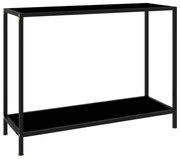 vidaXL Masă consolă, negru, 100 x 35 x 75 cm, sticlă securizată