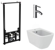 Pachet rama instalare Alca, bideu suspendat alb Ideal Standard I.life B si baterie bideu Omnires Y crom