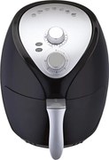 Resigilat: Friteuza cu aer cald Crown CAF-3013, 1300 W, 3 l, 7 programe, Pana la 200°C, Comanda mecanica, Timerr, Negru/gri