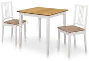 vidaXL Set mobilier de bucătărie, 3 piese, alb, MDF