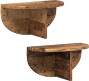 vidaXL Raft de perete 2 pcs Lemn vechi 38 x 19 x 19 cm Lemn compozit