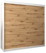 Dulap de haine 200 cm Toki (alb mat + stejar artisan). 1064847