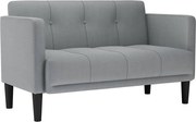 vidaXL Canapea loveseat, gri deschis, 111 cm, textil