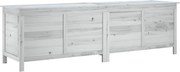 vidaXL Ladă depozitare de grădină alb 198,5x50x56,5 cm lemn masiv brad