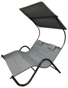 Sezlong DELUX pentru 2 persoane,-gri