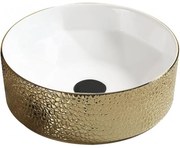 Mexen Clarisa chiuvetă de blat 41 x 41 cm, albă/aurie - 22074153