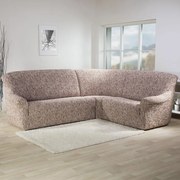 Huse care se întind foarte bine 3D FUSTA bej colţar (l. 340 - 540 cm)