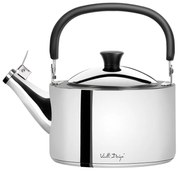 Ceainic din oțel inoxidabil lucios cu capac de presiune Vialli Design Diamante, 1,5 l